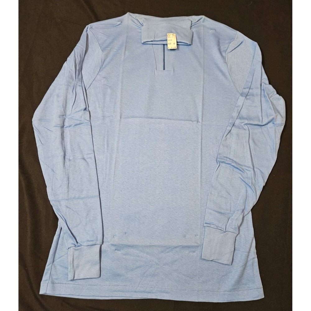 Vintage Men's Duofold Turtleneck Shirt Blue USA Size Large Fits Like a Medium